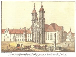 The Princely Abbey towards the Church in St. Gallen